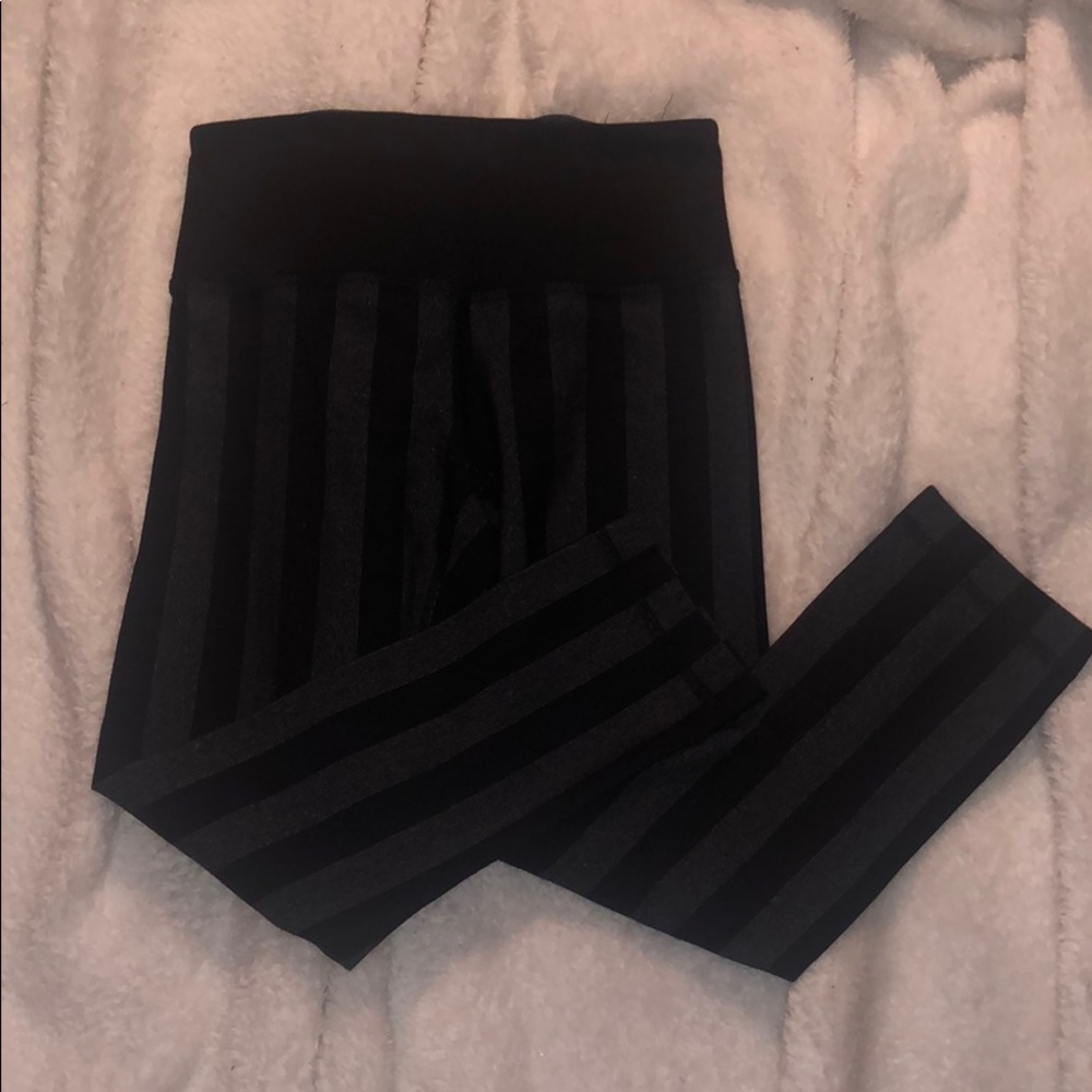 Lululemon Athletica Black Leggings with Stripes